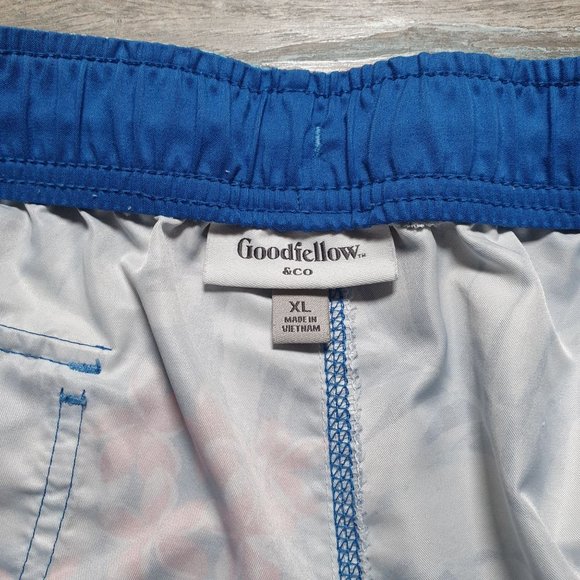 Goodfellow Men XL Swim Suit Trunks Tropical Hawaiian Beach Pool LINING REMOVED - Picture 5 of 8